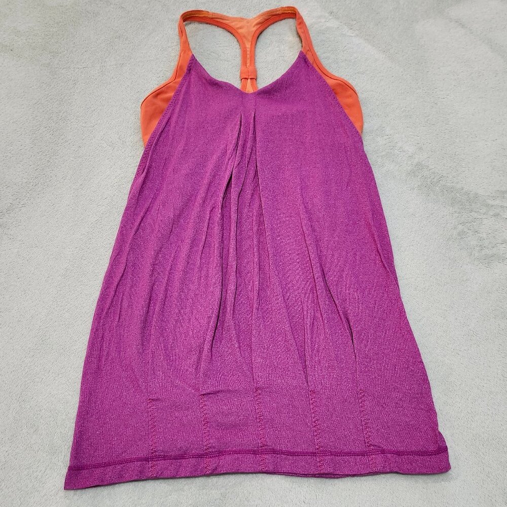 Lululemon Practice Freely Tank Size 6 in Heathered Ultra Violet / Dazzling